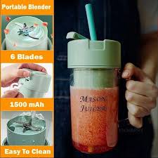 Crusher Juicer 2-in-1 Mini Portable Blender | USB Rechargeable | 6-Blade High-Speed juicer